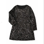 Bell Sleeve Sequin Mini Dress