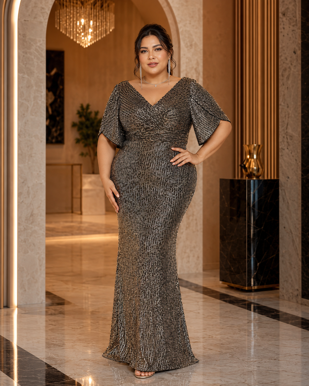 Glam Sequin Party Dress