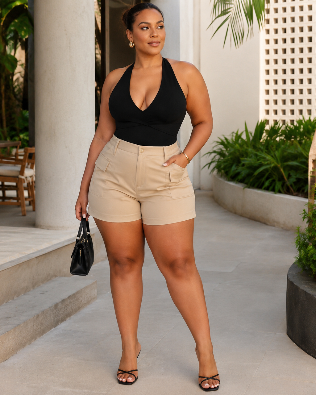 Curve Cargo Halter Short Set