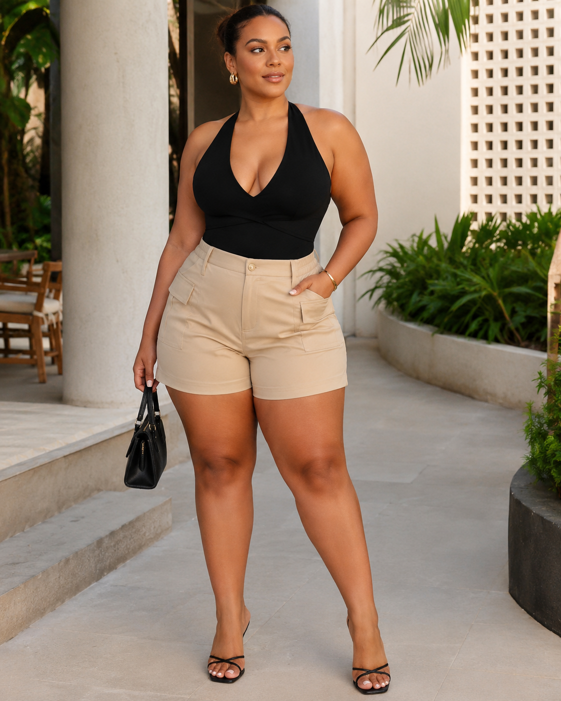 Curve Cargo Halter Short Set