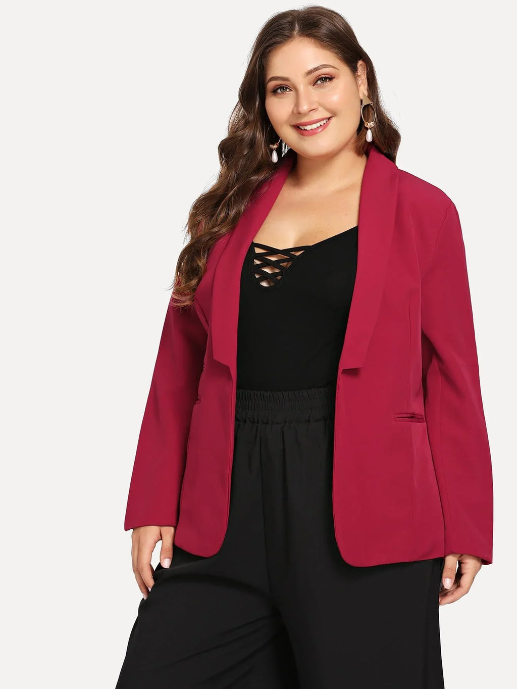 Curve Shawl Collar Blazer