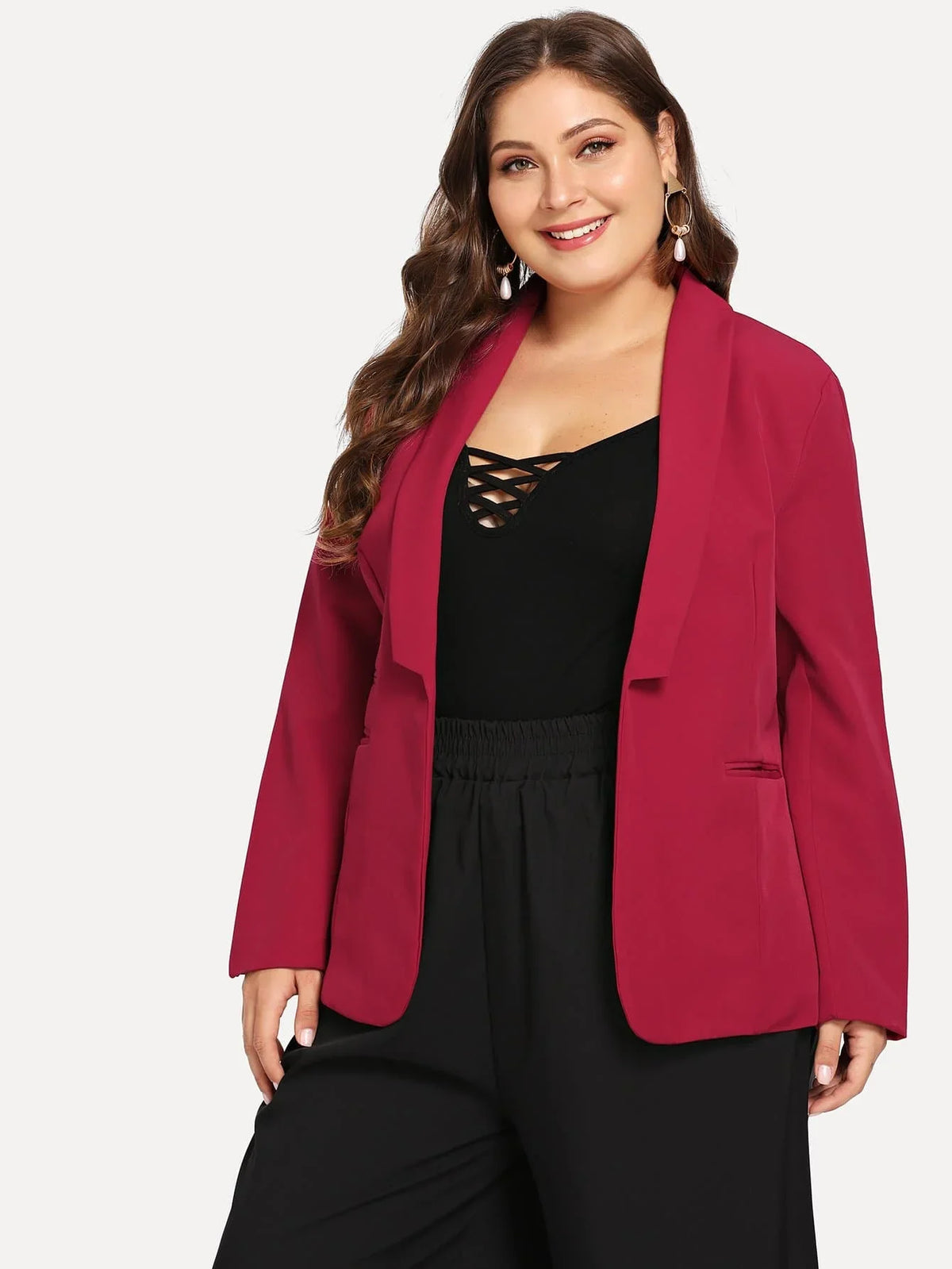 Curve Shawl Collar Blazer