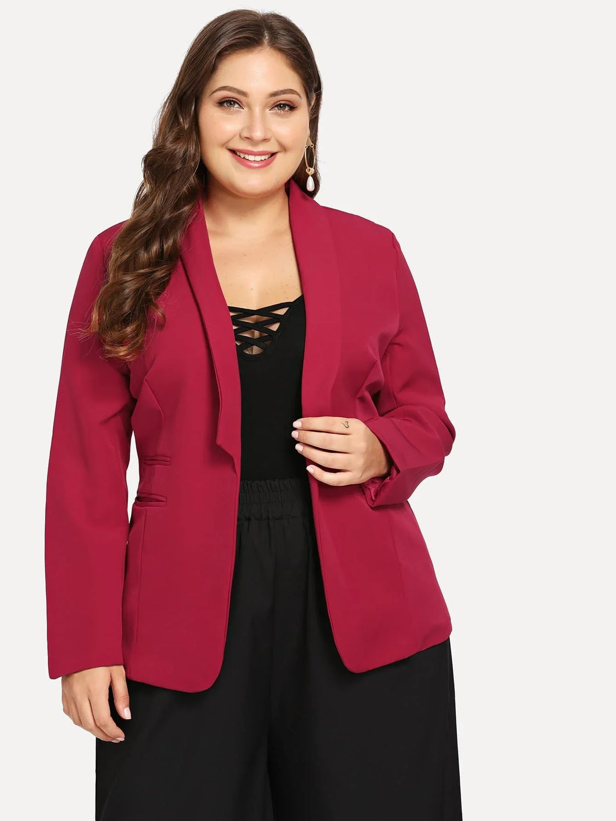 Curve Shawl Collar Blazer