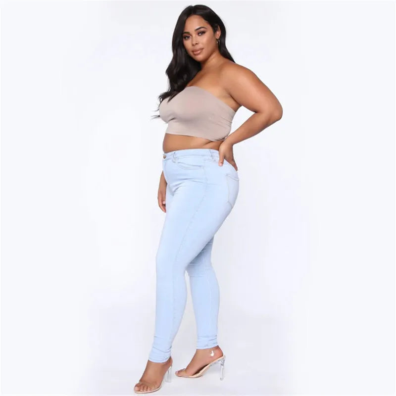 skinny denim pencil pants