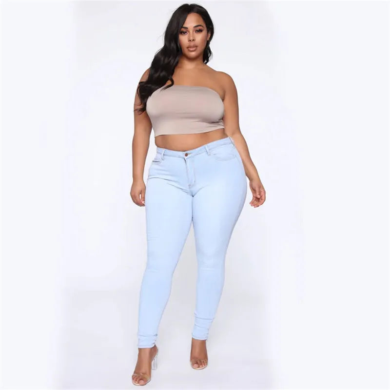 skinny denim pencil pants