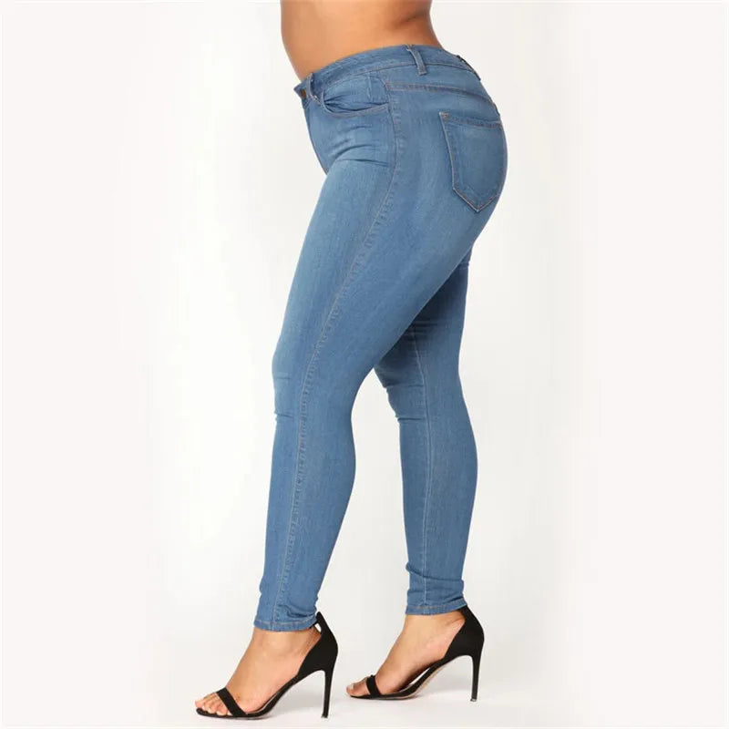 skinny denim pencil pants