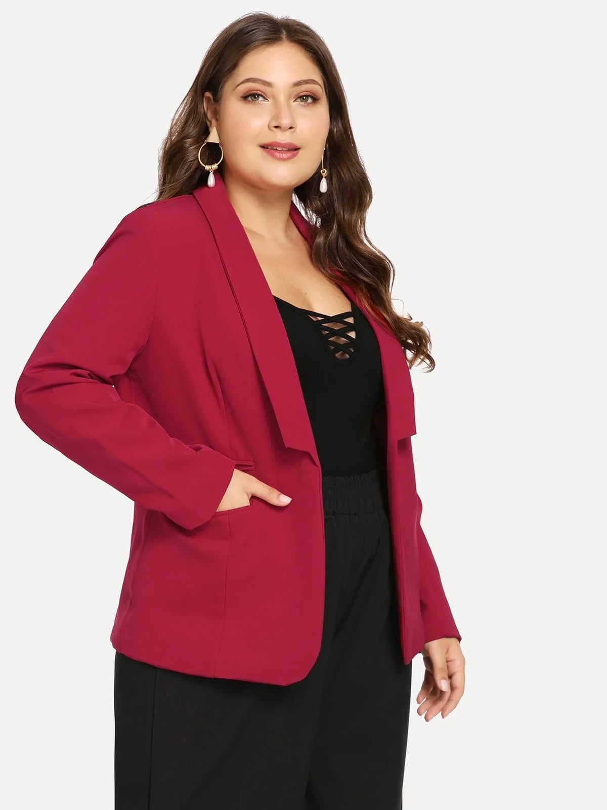 Curve Shawl Collar Blazer
