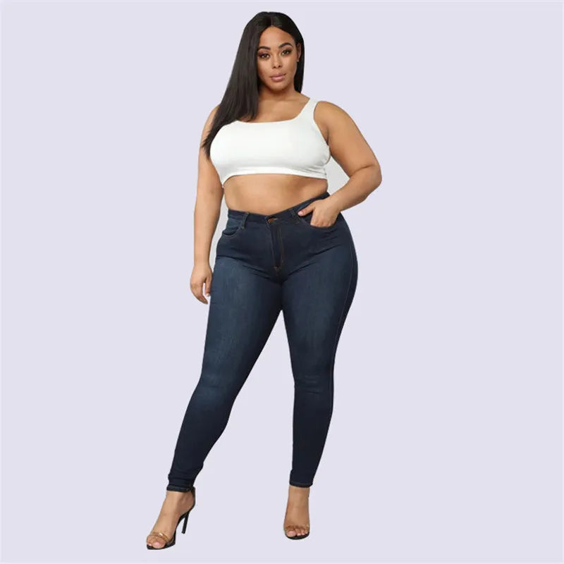 skinny denim pencil pants