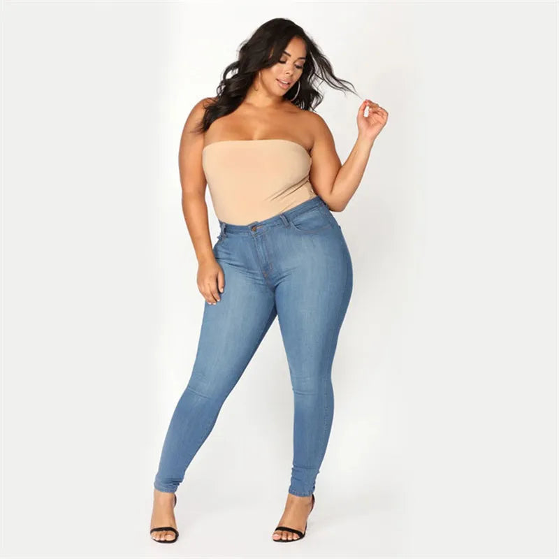 skinny denim pencil pants