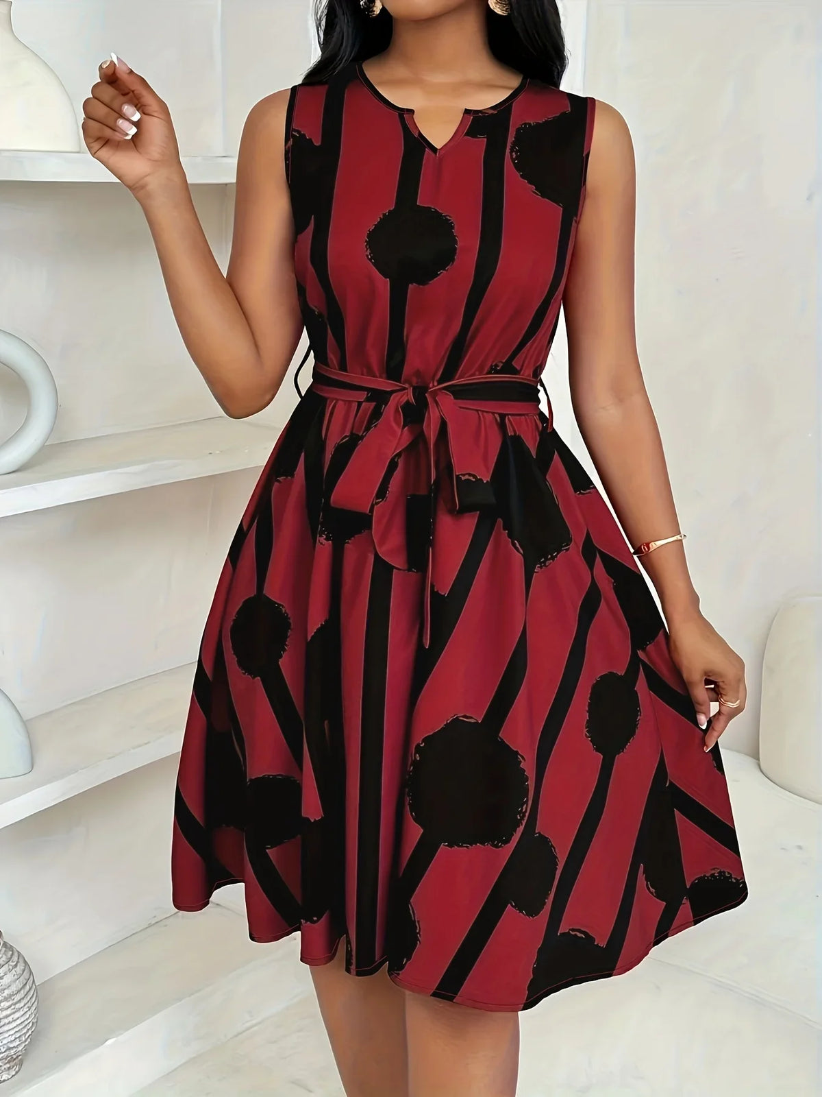 Muse Plus Size Belted Dress
