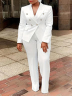 Double-Breasted Blazer Pantsuit
