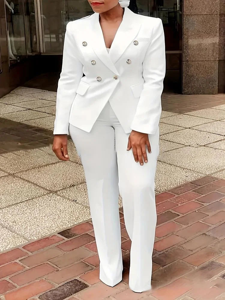 Double-Breasted Blazer Pantsuit