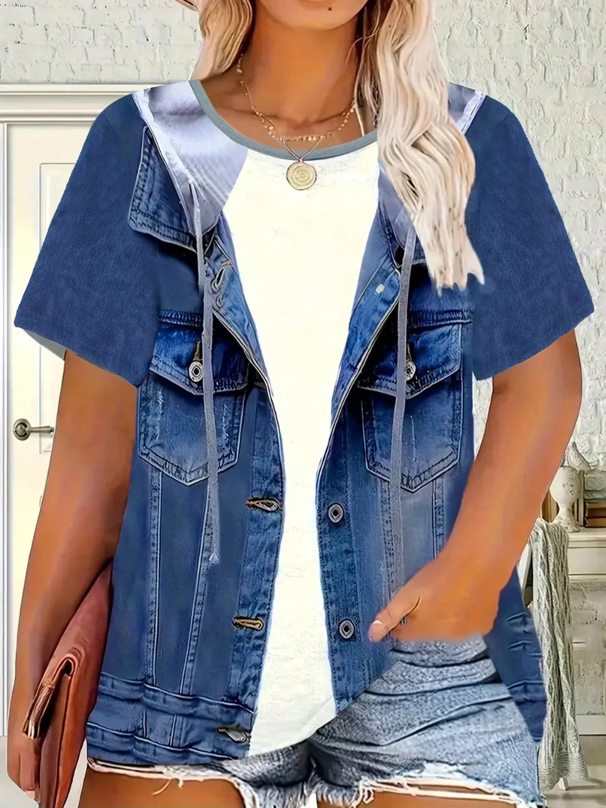 Curve Denim Illusion Tee