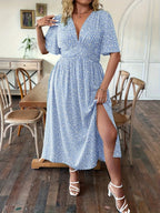 Romantic Floral Short Sleeve Dress