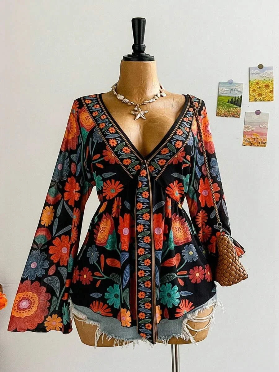 Curve Boho Bloom Blouse
