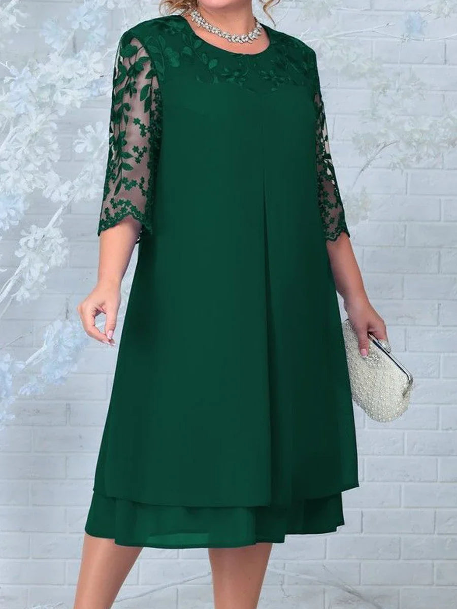 Royal Grace Plus Size Lace Dress