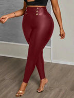Stretch Leggings with Button Waist
