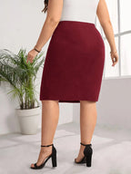 Versatile Commuter Split Hem Skirt