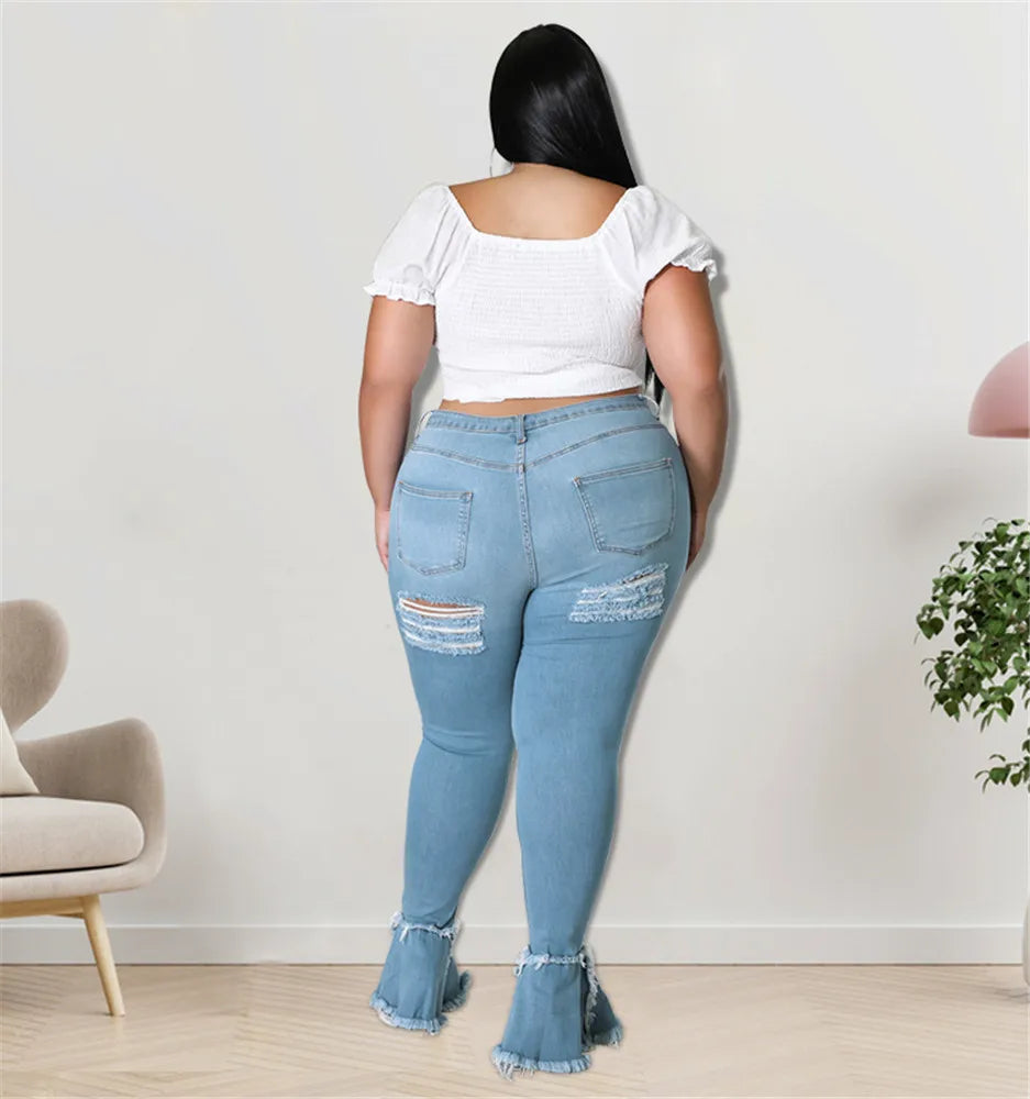 Glam Ripped High-Waist Jeans