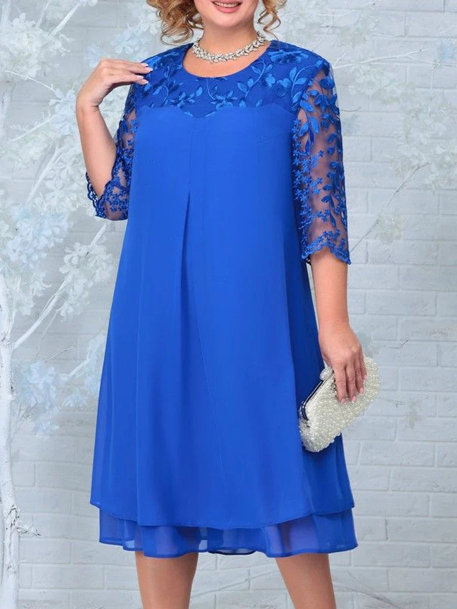 Royal Grace Plus Size Lace Dress