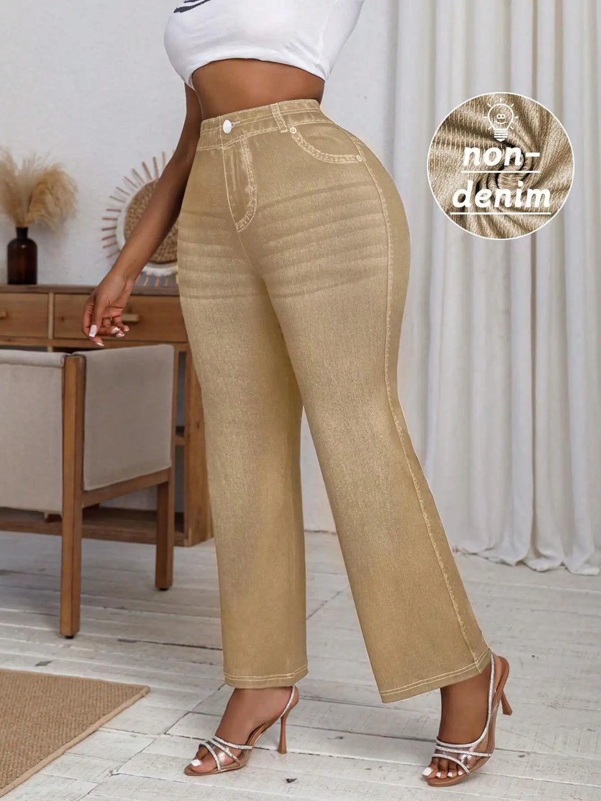 Trendy Wide-Leg Jeans for Full-Figured