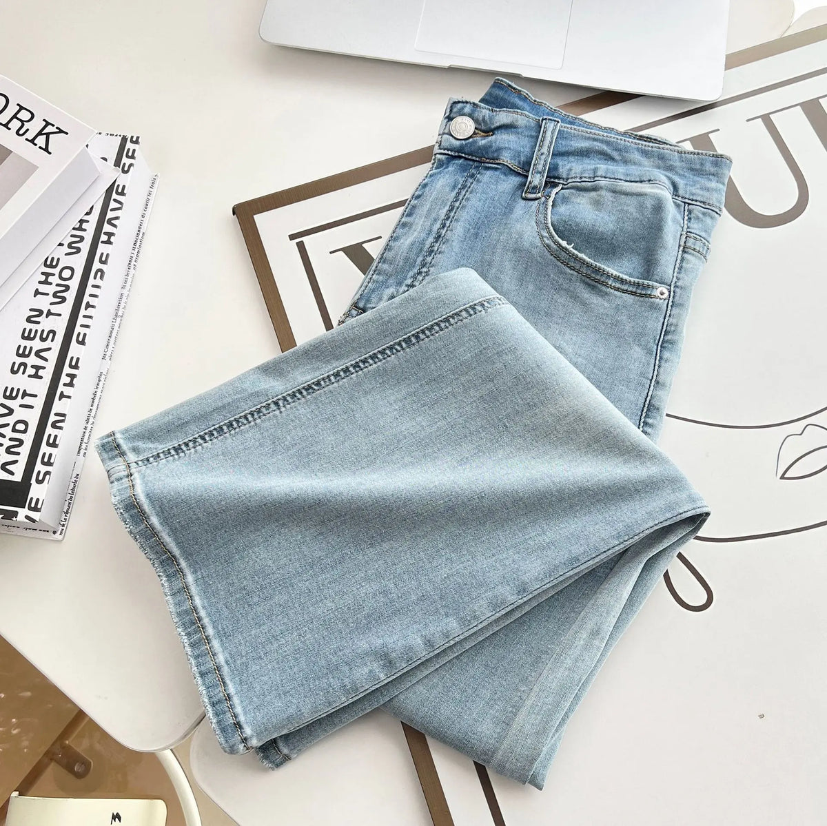 Stretch & Slay Wide-Leg Denim