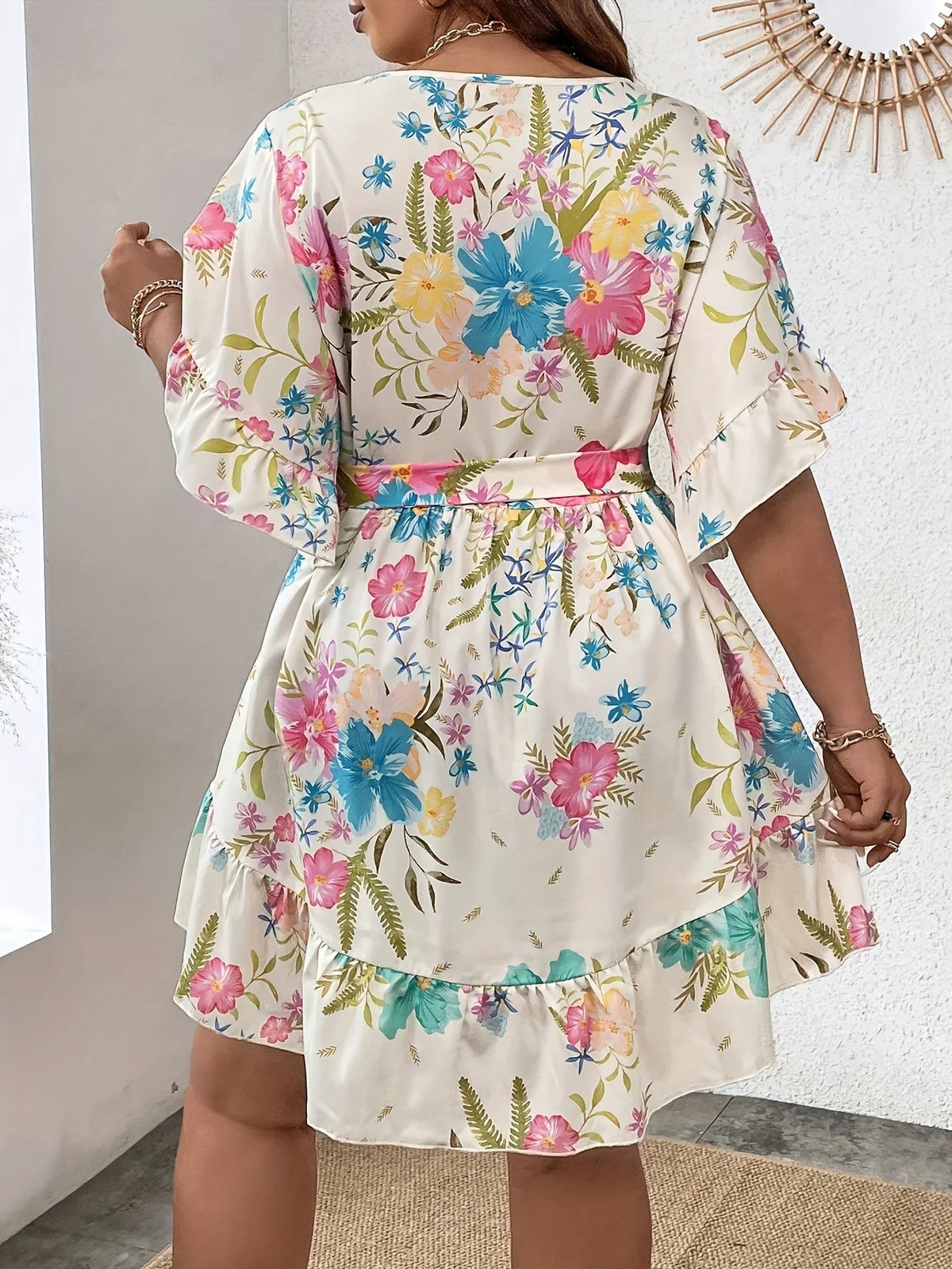 fashionable printed dress