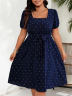 Curvy Charm Polka Dot Dress