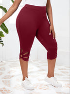 Cropped Leggings with Ring Cutout