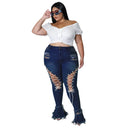 Glam Ripped High-Waist Jeans