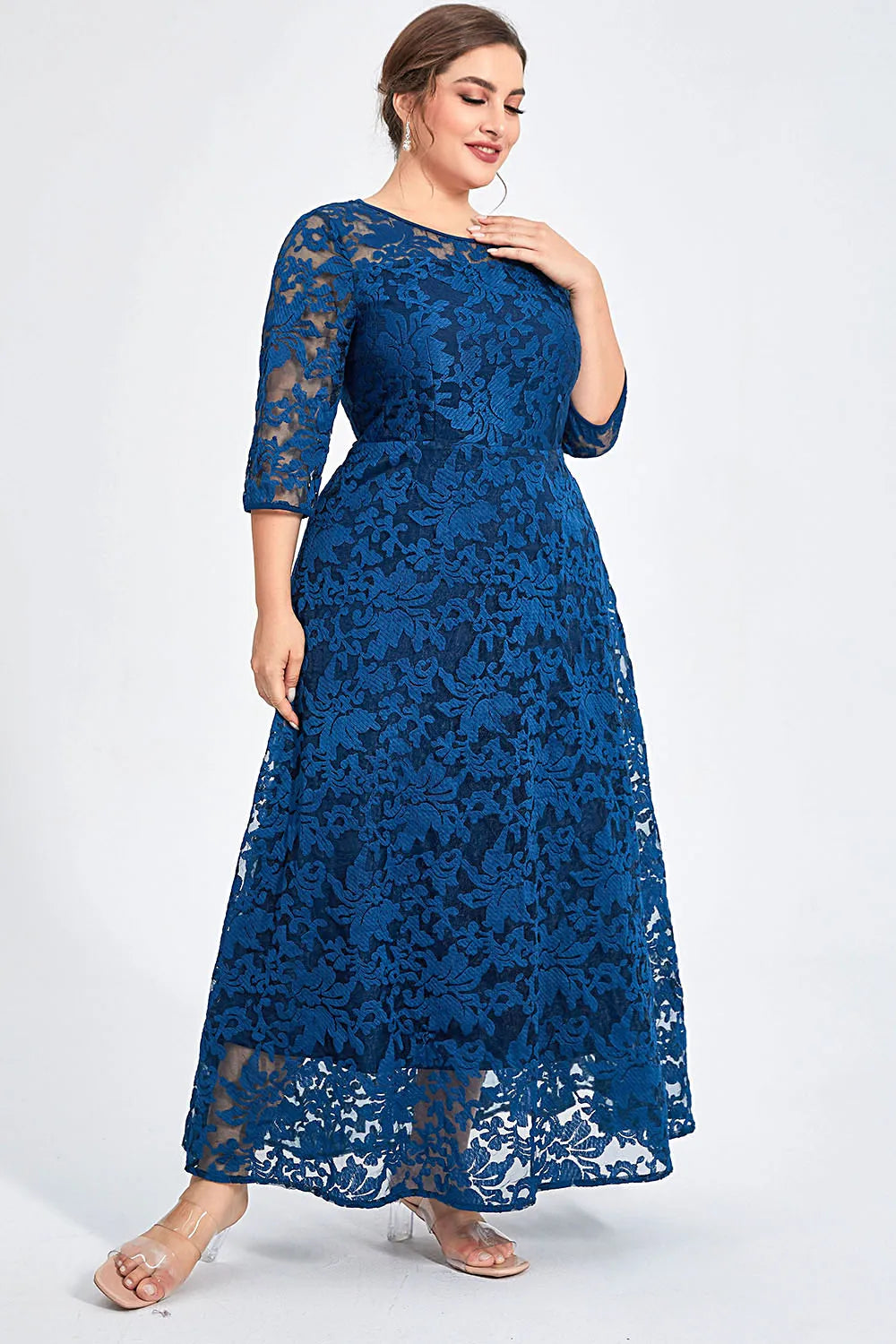 Formal Double Layer Tunic Maxi Dress