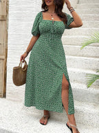 Emerald Bloom Maxi Dress