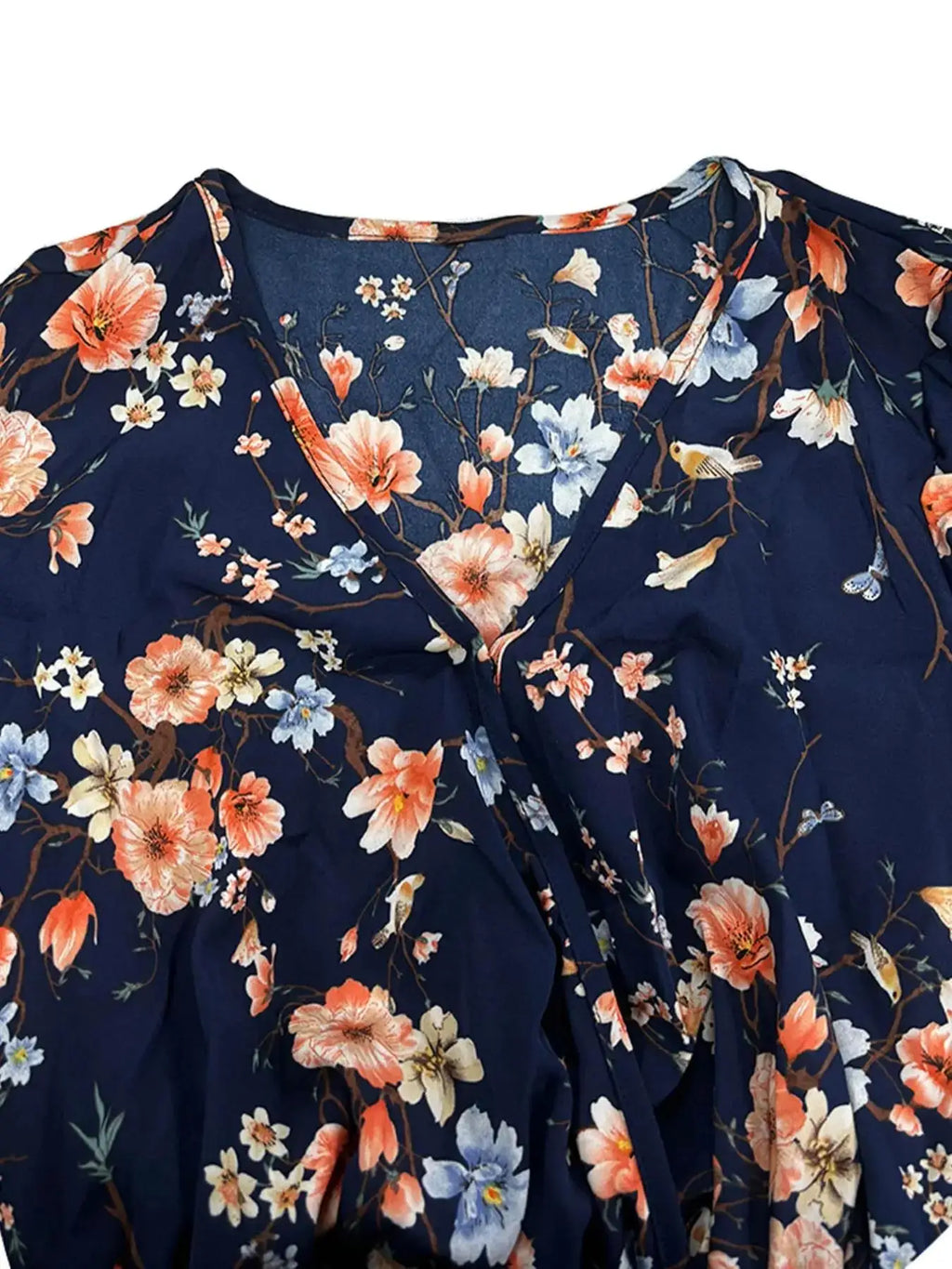 Floral Print Tie Shoulder pant suit
