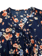 Floral Print Tie Shoulder pant suit