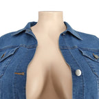 Curvy Chic Ruched Denim Set