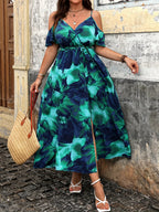 Floral Print Off the Shoulder Dress
