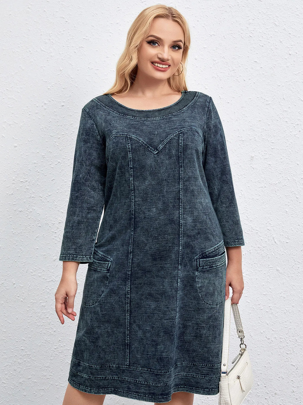 Curve Ease Denim Dress