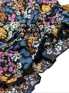 Floral Print Tie Shoulder pant suit