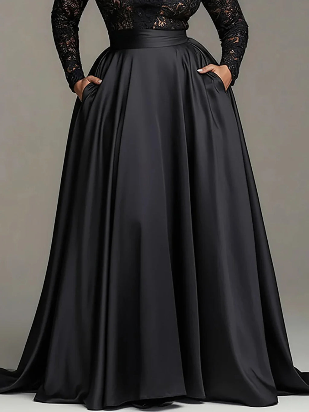 Long Sleeve Lace Hollow Out Party Dress