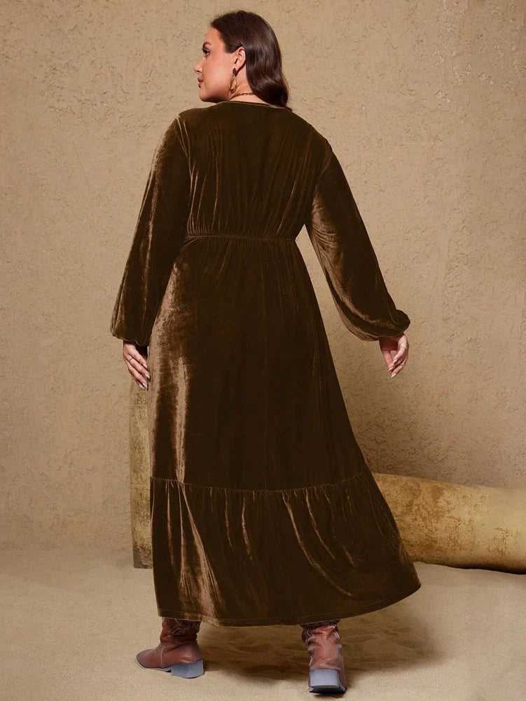 Velvet Elegance Maxi Dress – Chic