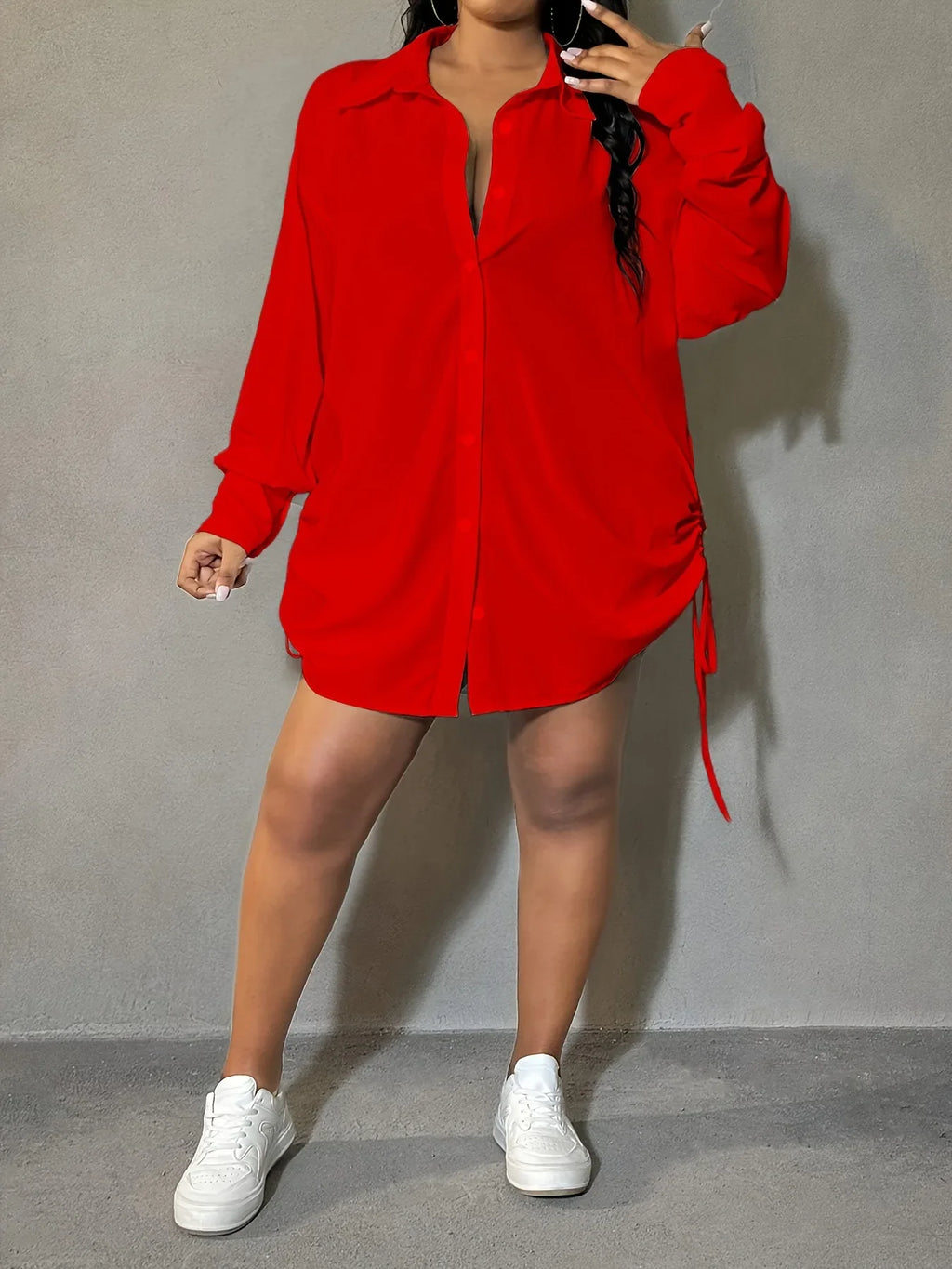 Curve Oversized Shirt Dress