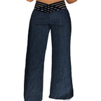 Curve Cross-Waist Wide-Leg Pants