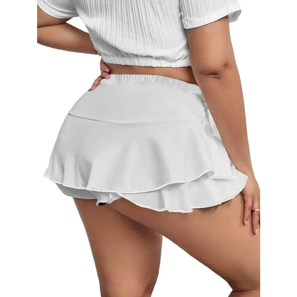 Curve Ruffle Active Skort