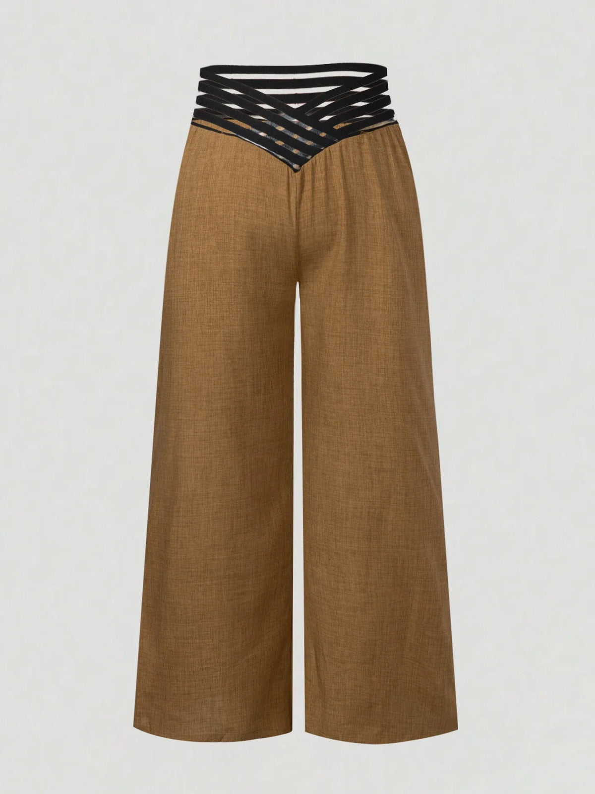 Curve Cross-Waist Wide-Leg Pants