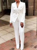 Double-Breasted Blazer Pantsuit