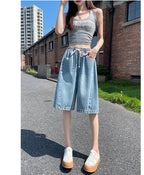 Curve Ease Denim Culotte Shorts