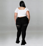 Glam Ripped High-Waist Jeans
