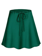 Curve Satin Drawstring Mini Skirt
