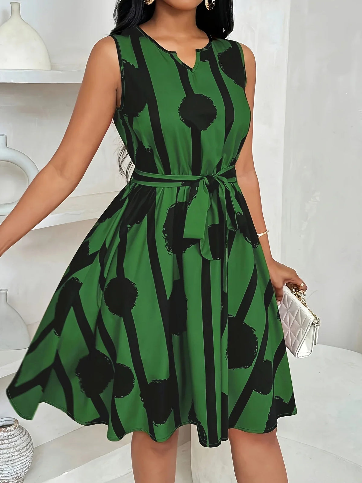 Muse Plus Size Belted Dress