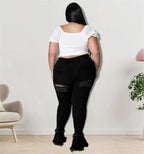 Glam Ripped High-Waist Jeans